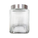 Glass Jar Square With Lid, 44.2 oz (12 Pack)