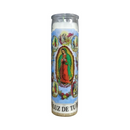 Veladora Candle Nuestra Senora De La Aparicione White, 8 in (12 Pack)