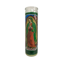 Candle Green Virgen De Guadalupe, 8 in (12 Pack)