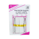Elegant, Polyester Elastic White Assorted Size (24 Pack)