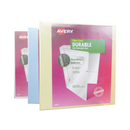 Avery, Binder 3 Ring Clear Cover Assorted Colors, 1.5 in (12 Pack)