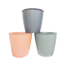 Planter Pot Round Plastic Assorted Colors, 9 in (24 Pack)