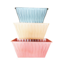Planter Pot Rectangle Plastic 8 X 3-Colors (18 Pack)