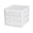 Sterilite, Drawers 3 Comp 8.5X11 White (4 Pack)
