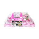 Toy Tea Set Pink Stainless Steel (12 Pack)