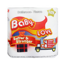 Baby Love, Bath Tissue 4pk 2ply, 300 ct (12 Pack)