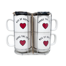 Coffee Mug Set Heart Design, 4 ct (6 Pack)
