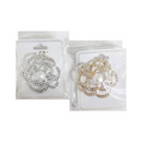 UBC, Brooch Pin Flower With Pearl Assorted (12 Pack)