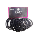 Hair Elastic Bands Black, 30 ct (12 Pack)