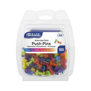 Bazic, Push Pins 100pc Assorted Colors, 100 ct (24 Pack)