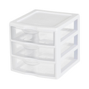 Sterilite, Drawers 3 Comp Small Clear (6 Pack)