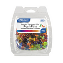 Bazic, Push Pins Assorted Colors, 100 ct (24 Pack)