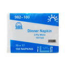 Dinner Napkins 2ply White, 150 ct (20 Pack)