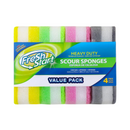 Fresh Start, Scour Sponge, Assorted Colors, 4 ct (12 Pack)