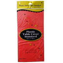 Table Cover Red Plastic (12 Pack)