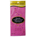 Table Cover Pink Plastic (12 Pack)