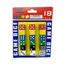 DJH, Toy Dice 18 ct Assorted Colors, 0.5 in (12 Pack)