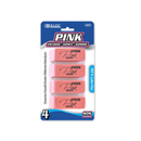 Bazic, Eraser Pink 4 ct, 2 in (24 Pack)