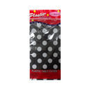 Table Cover Black With White Dots, 54x108 in (12 Pack)