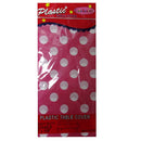 Table Cover Hot Pink With White Dots (12 Pack)