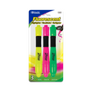 Bazic, Highlighters Assorted Colors, 3 ct (24 Pack)