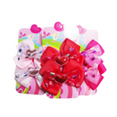 Hair Metal Clips Bow With Hearts Assorted, 2 ct (12 Pack)