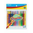 Bazic, Mini Crayons Twist Assorted Colors, 12 ct (24 Pack)