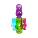 Vase Glass Assorted Colors, 6.5 in (12 Pack)