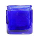 Vase Glass Cube 4.5X4.5X4.5 Blue (12 Pack)