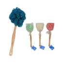 Shower Sponge With Wood Handle (24 Pack)