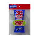 Blue Star, Polystyrene Clear Forks Plastic Heavy Duty, 36 ct (24 Pack)