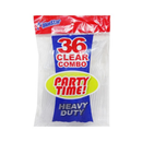 Blue Star, Polystyrene Clear Combo Plastic Heavy Duty, 36 ct (24 Pack)