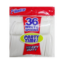 Blue Star, Polypropylene White Spoons Plastic, 36 ct (24 Pack)