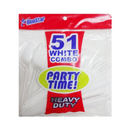 Blue Star, Polypropylene White Cutlery Combo, 51 ct (24 Pack)