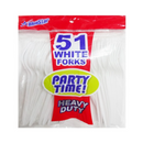 Blue Star, Polypropylene White Forks, 51 ct (24 Pack)