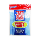 Blue Star, Polystyrene Blue Cutlery Forks, 36 ct (24 Pack)
