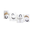 Hair Elastic Ties With Metal Silver & Gold (12 Pack)