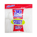 Blue Star, Polypropylene White Soup Spoons Heavy Duty, 36 ct (24 Pack)