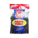Blue Star, Polystyrene Black Forks Plastic Heavy Duty, 36 ct (24 Pack)