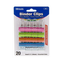Binder Clips Small ¾ Assorted Colors, 20 ct (24 Pack)