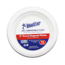 Blue Star, Bagasse Plates 50 ct, 6 in (20 Pack)