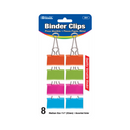 Bazic, Binder Clips Assorted Colors Medium, 8 ct (24 Pack)