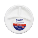 Blue Star, Bagasse Plates 3-Com 25 ct, 9 in (20 Pack)