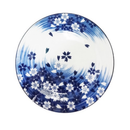 Plate Ceramic Blue Flower, 10.5 in (24 Pack)