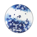 Plate Ceramic Moon D. Blue Flower, 10.5 in (24 Pack)