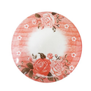 Plate Ceramic Moon D. Roses, 10.5 in (24 Pack)