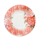 Soup Plate Ceramic Roses, 8 in (24 Pack)