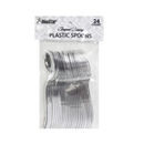 Blue Star, Spoons Plastic Silver, 24 ct (24 Pack)