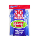 Blue Star, Blue Spoons Plastic, 36 ct (24 Pack)