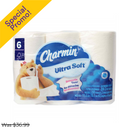 Charmin, Bath Tissue 6 ct 2-Ply, 200 ct (5 Pack)